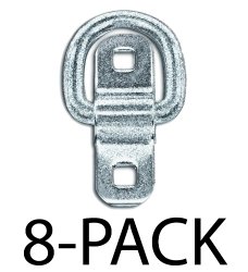 Heavy Duty Tiedowns Surface Mount D-Ring 6,000 lb. Capacity 8 Pack