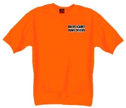 Hot Leathers Bikers Against Dumb Drivers T-Shirt (Safety Orange, Large)