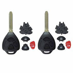 KeylessOption Just the Case Keyless Entry Remote Head Key Combo Fob Shell, Pack of 2