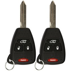 KeylessOption Keyless Entry Remote Control Uncut Car Key Fob Replacement for OHT692427AA KOBDT04A (Pack of 2)
