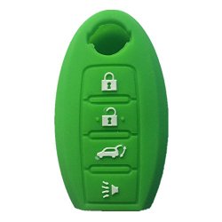 Qty (1) Brand New Green silicone SMART Remote KEY cover case for NISSAN Maxima Altima GT-R Sentr Murano