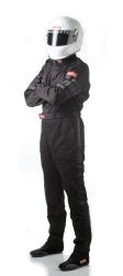 RaceQuip 110006 110 Series X-Large Black SFI 3.2A/1 Single Layer One-Piece Driving Suit