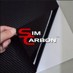 SimCarbon 3D Carbon Fiber Vinyl Film Wrap BLACK 24″ x 60″ Sheet