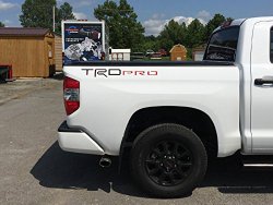 TRD Pro Letters Black and Red for Toyota Tundra 2014 2015 2016 Truck Bed Inserts