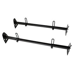 Universal Van Roof Rack Square Bar Two Bar Set Black Square Bar with Ladder Stoppers
