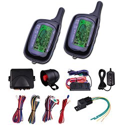 Vehicle Security Paging Car Alarm 2 Way LCD Remote Engine Start System Kit Auto