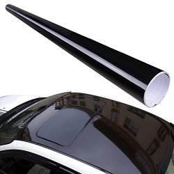 Yescom 60″x60″ Gloosy Black Vinyl Vehicle Car Wrap Sticker Decal Roll with Bubble Air Release