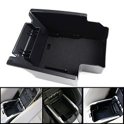 Black High Quality ABS + Durable Rubber Arm Rest Secondary Storage Box Tray Center Console For 13-15 Ford Escape Kuga