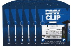 DMV Clip – 6 Windshield Muni-meter Parking Ticket Holder Clips