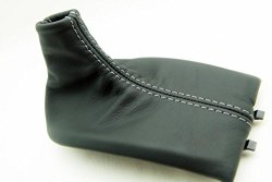 Fits 1997-2004 Porsche Boxter, 911, 996, 986 Real Black Leather Shift Boot with Gray stitching. (Leather Part Only)