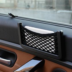 Generic Car Storage Net Bag Fits Phone Holder Pocket Organizer Black Car Seat Side Back