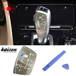 Kaizen Interior Automatic Gear Shifter Knob Panel ///M Style LHD Models Replacement Cover For BMW //M X1 X3 X5 X6 M3 M5 F01 F10 F30 F35 F18 GT 1 3 5 6 7 Color Gold
