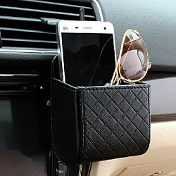 KDL Car Air Vent Cell Phone Pouch Holder Storage Bag Pocket (Black)