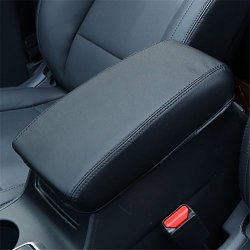 Kust fsx4004w Car Armrest Box Cover Saver(Pack of 1 Piece Fibers Leather Black Cover Fit for Armrest Box Size)