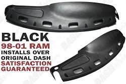 Molded ABS Plastic Dash Cover Top Cap in (Black) for Listed 98-01 Dodge Ram Tru…