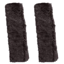 Sheepskin Seat Belt Shoulder Pads, Grey Color (Pair)