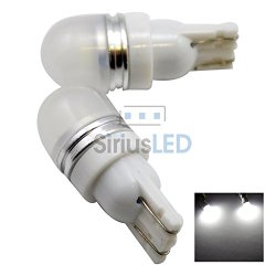 2x T10 194 White 360 Degree High Quality LED Wedge Instrument Panel Light Bulbs