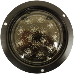 AutoSmart KL-25105C-R Red Flush-Mount LED Stop/Turn/Tail Light with Clear Lens