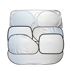 BESTOPE® 6Pcs Folding Silvering Reflective Car Window Sun Shade Visor Shield Cover