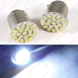Classy Autos 1156 LED Bulbs WHITE 22-SMD Backup Reverse Lights Tail (A Pair)