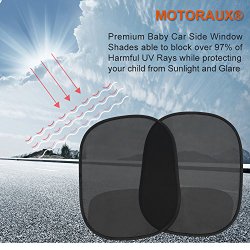 Easy Foldable Car Side Windshield Sunshade Model with Reasonable Size By Motoraux – Simple, Sturdy and Visible (Pack of 2)