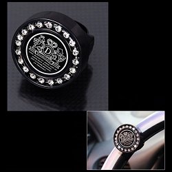 Edition Simple Power Handle Car Steering Wheel Mini Knob Luxury Cubic Jewelry Suicide Spinner Accessory Slim for Car Vehicle