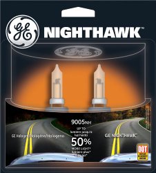 GE 9005NH/BP2 Nighthawk Headlight Bulbs (High-Beam) – Pack of 2