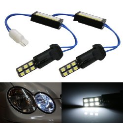 iJDMTOY (2) 100% Error Free 12-SMD W5W LED Replacement For Audi BMW Mercedes Parking Position Lights