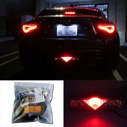 iJDMTOY Super Red 3rd LED Brake Light DIY Conversion Kit For Scion FR-S tC Subaru BRZ Nissan 370Z and more