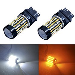 JDM ASTAR Extremely Bright 120-EX Chipsets White/Yellow 3157 3155 3457 4157 Switchback LED Bulbs with Projector For Turn Signal Lights