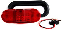 KC HiLiTES 1034 LED 6″ Red Oval Turn Signal/Side Marker Light Kit