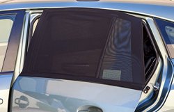 OxGord Auto Window Shade (Includes Two Covers) for Car, SUV, & Van – Privacy Screen Open Air Mesh Screen Cover | Universal Fit