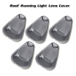 Partsam 5x Smoke Cab Marker Clearance Light Lens Covers For Ford F-250 F-350 F-450 F-550 Super Duty 1999-2014