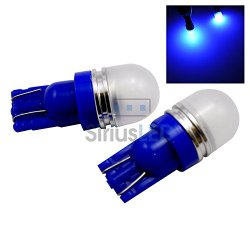 SiriusLED Blue 1w T10 192 168 360 Degree LED Bulb for Dashboard, Map, Dome, Interior Light for Trunk, Sidemarker, License Plate