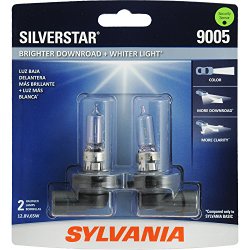 SYLVANIA 9005 SilverStar High Performance Halogen Headlight Bulb, (Pack of 2)