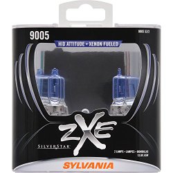 SYLVANIA 9005 SilverStar zXe High Performance Halogen Headlight Bulb, (Pack of 2)