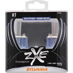 SYLVANIA H7 SilverStar zXe High Performance Halogen Headlight Bulb, (Pack of 2)