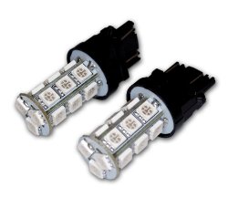 TuningPros LEDFS-3157-AS18 Front Signal LED Light Bulbs 3157, 18 SMD LED Amber 2-pc Set