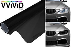 VViViD Air-Tint Dark Black Headlight – Tail Light Window Tint 4-Pack (12in X 24in)