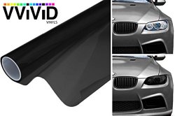 VViViD XPO Matte Black Headlight – Tail Light Window Tint 2-Pack (12in X 24in)