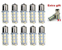 ZHOL® 1156 7506 1003 1141 LED 18 SMD LED Bulbs Interior RV Camper SUV MPV Car Turn Tail Signal Bulb Brake Light Lamp Backup Lamps Bulbs High LUMS White 10-pack(Extra 2 more)