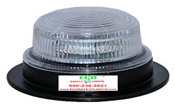 BLP20L9P CLEAR WHITE 12-30V DC UNDERCOVER LOW PROFILE LED EMERGENCY WARNING SAFETY BEACON