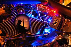 Blue 8 PC LED Neon Motorcycle Lighting Kit