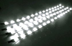 Cutequeen Trading 30cm LED Car Flexible Waterproof Light Strip White (pack of 4)