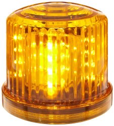 Fortune PL-300AJ Battery Powered Ultra Bright LED Standard Police Beacon, 5″ Diameter x 5″ Height, Amber