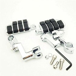 High Quality Chromed 1 1/4″ 1.25″ Kuryakyn Dually Style Highway Clamps Large Foot Pegs For TRIUMPH ROCKET 3 2300CC