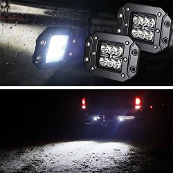 iJDMTOY (2) Dually Flush Mount 24W CREE LED Pod Lights For Truck Jeep Off-Road ATV 4WD 4×4, etc