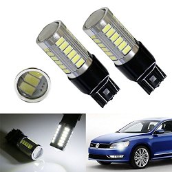 iJDMTOY (2) Error Free 33-SMD White LED Replacement Bulbs For 2012-up B7 Volkswagen Passat For Daytime Running Lights