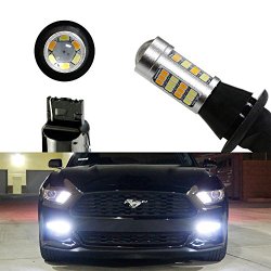 iJDMTOY® (2) High Power 42-SMD LED Daytime Running Lights/Turn Signal Lights Conversion Kit For 2015-up Ford Mustang