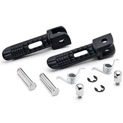 Krator® Black Front Foot Rest Pegs for Suzuki GSXR 600 / 750 / 1000 / Gladius / SFV650 Black Motorcycle Foot Pegs Footrests Left & Right
